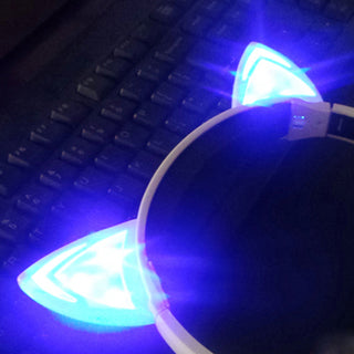 Foldable Glowing Cat Ear Headphone