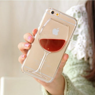 Red Wine Glass Liquid Transparent Case